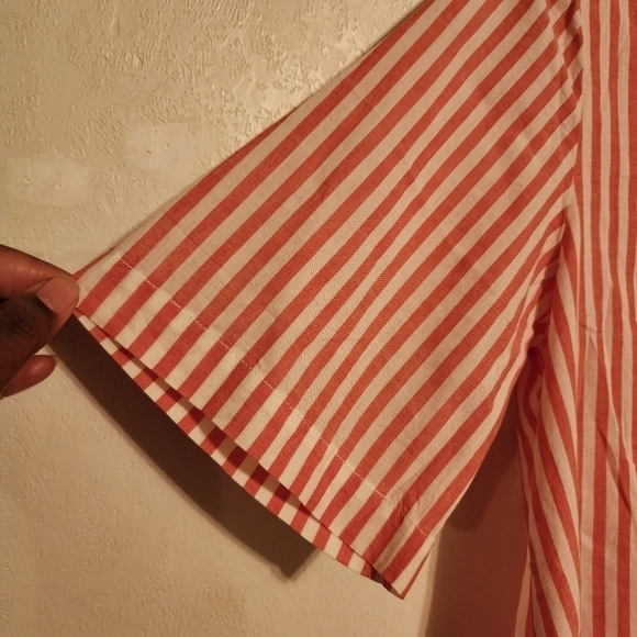 Isabella Sinclair Wellesley Striped Top XS Red White Anthropologie - Picture 4 of 9